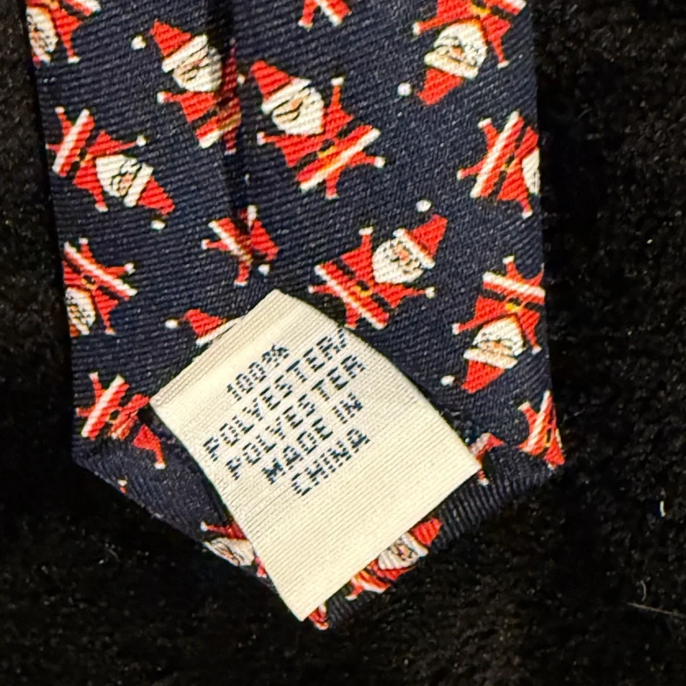 Navy Blue Patterned Men's Tie